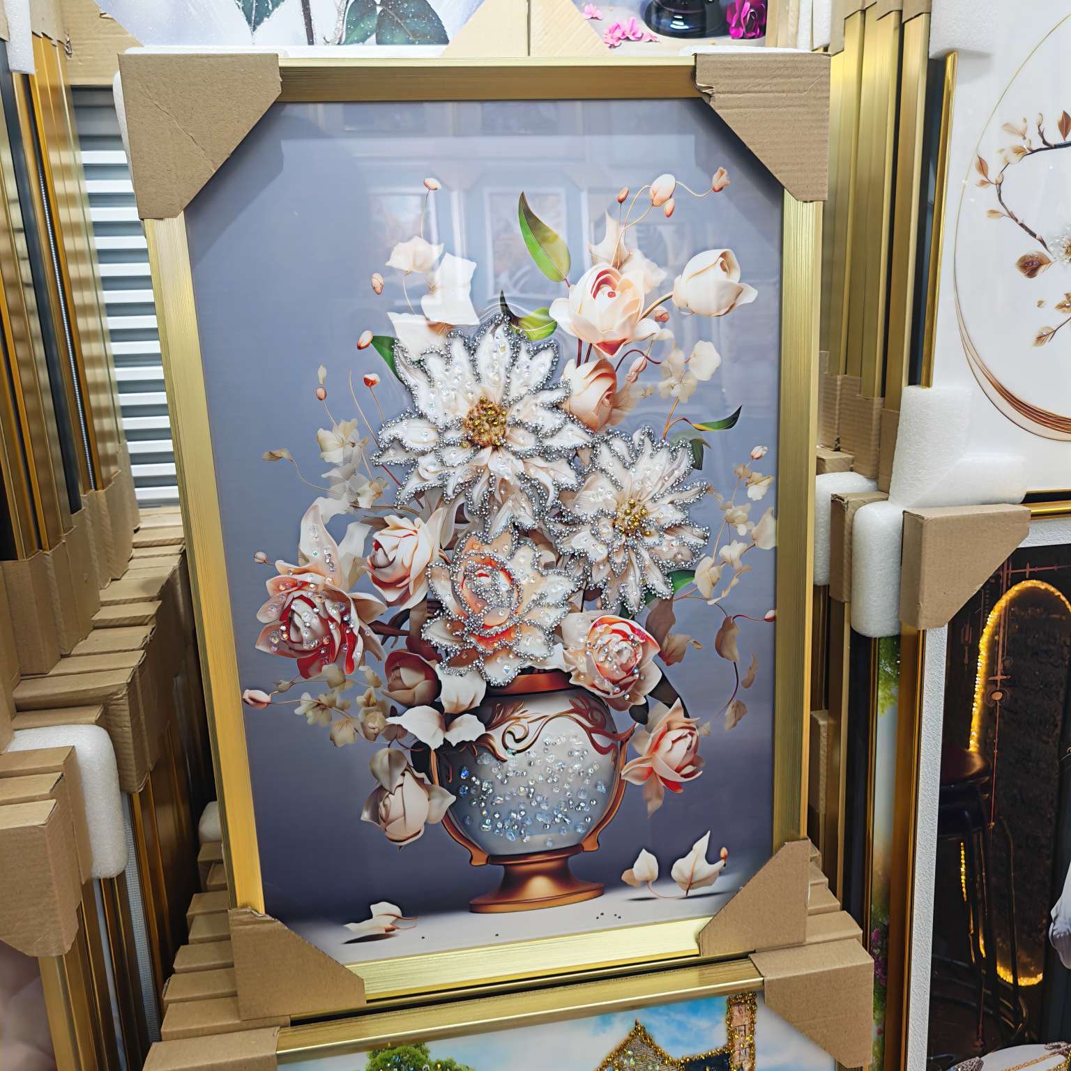 现代工艺晶瓷装饰画客厅卧室走廊酒店简约清新挂画水晶画详情图2