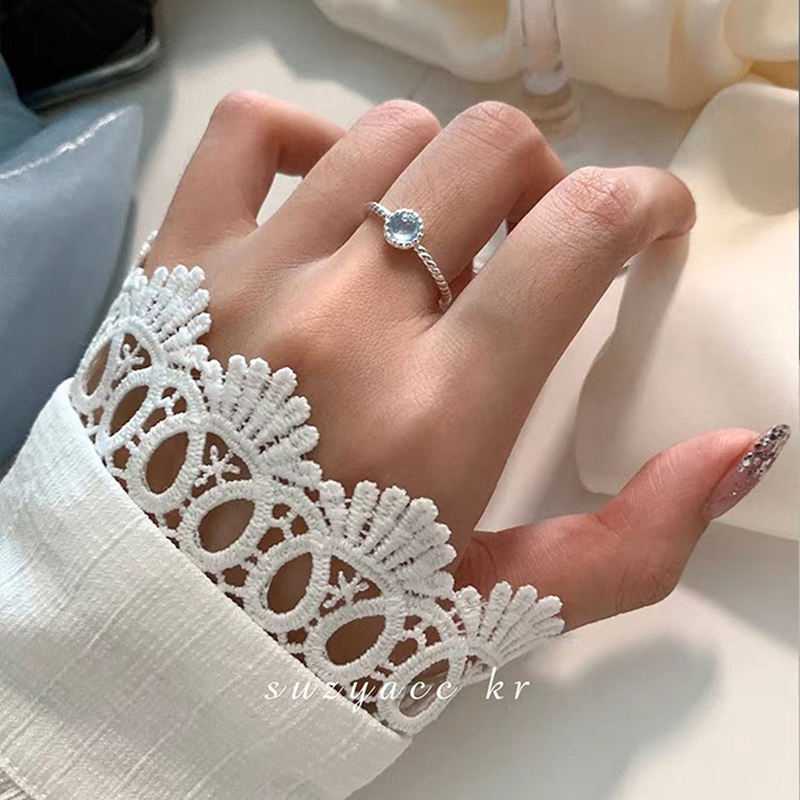 韩国925纯银素圈戒指女不撞款百搭尾戒ins设计高级感时髦