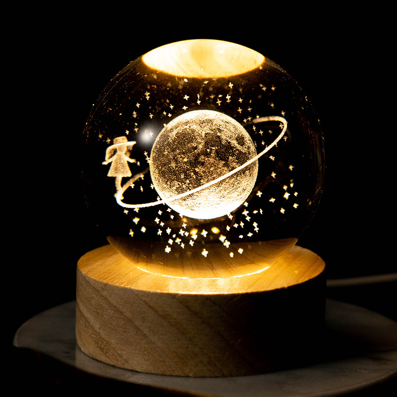 Crystal ball night light, usb model, factory direct sales, overseas bestseller, online bestseller, cross-border e-commerce gift detail image 15