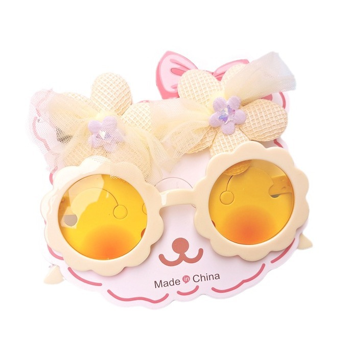 Children's sunglasses set, children's hair clips, headwear, children's hair accessories Item Picture