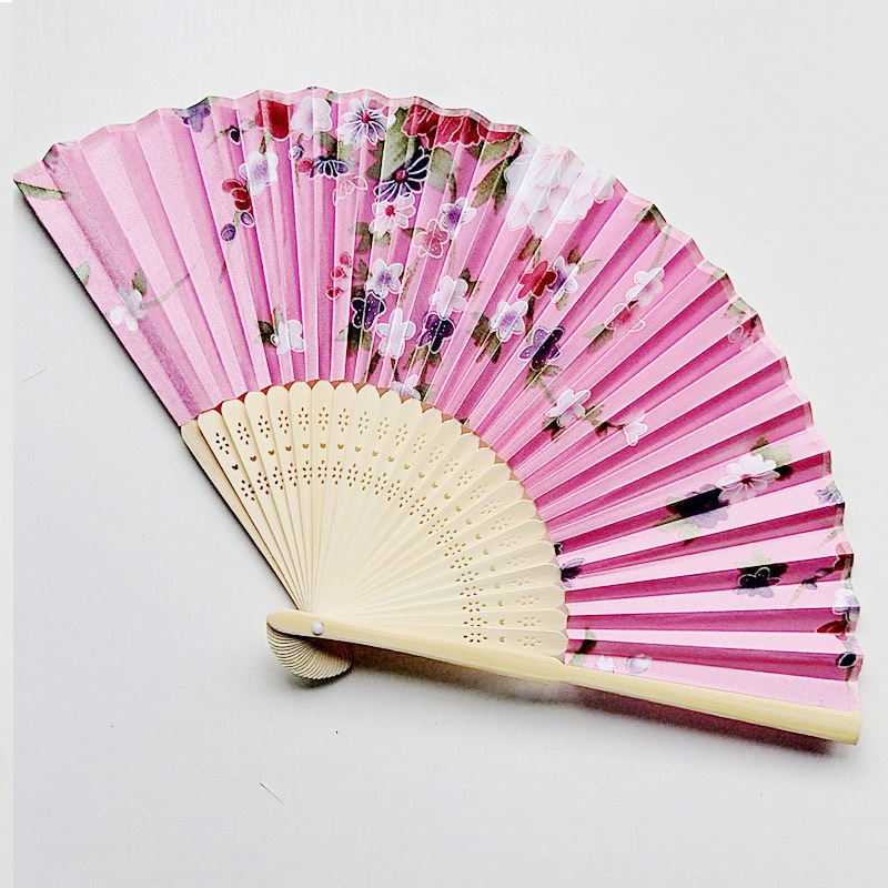 Customized cultural and creative folding fans, Chinese-style summer gifts, silk and cloth fans, children's fans detail image 9