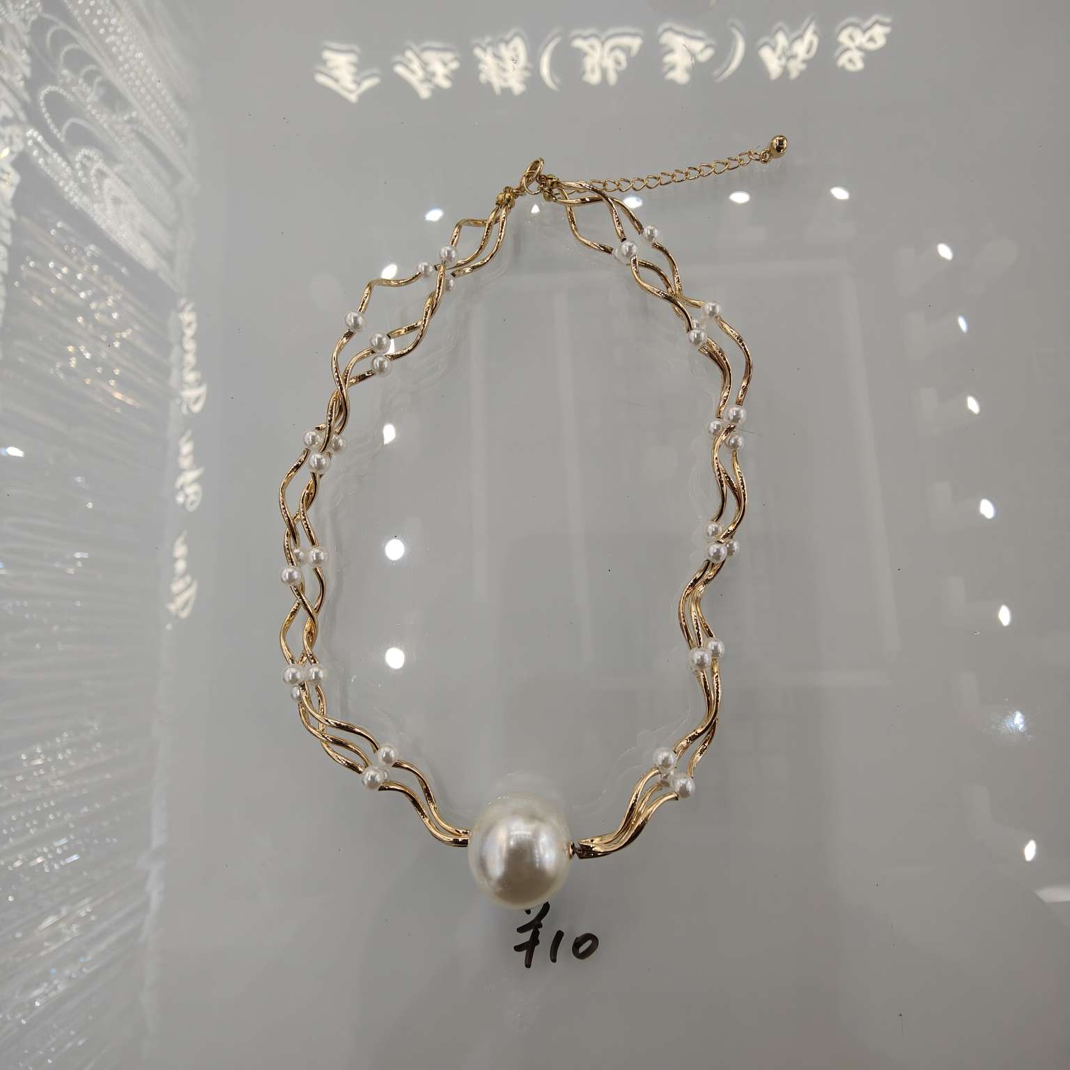 进口饰品钻石脚背链婚戒奢华精致项链礼物详情图3