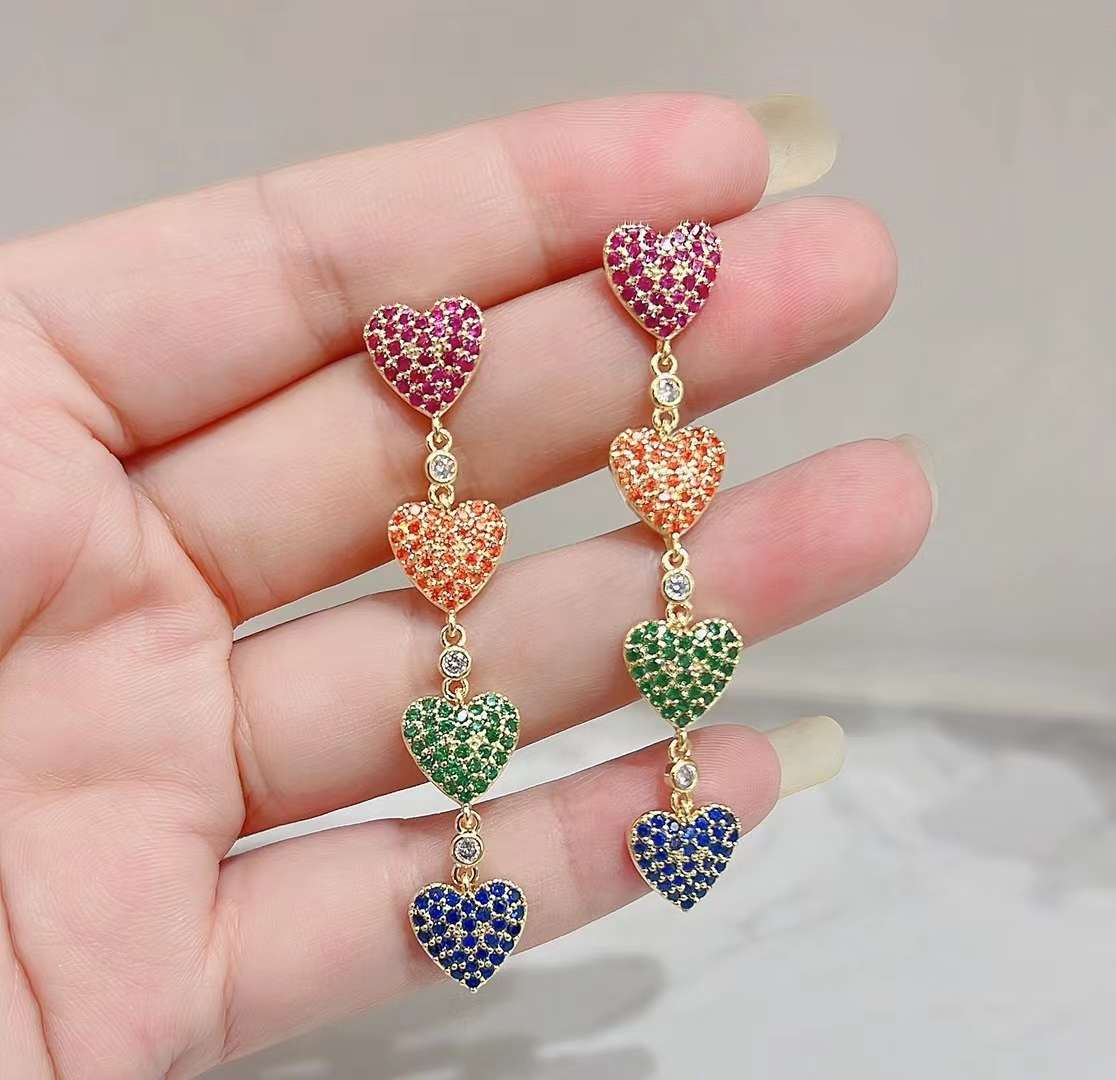 心心恋恋  中长款耳钉