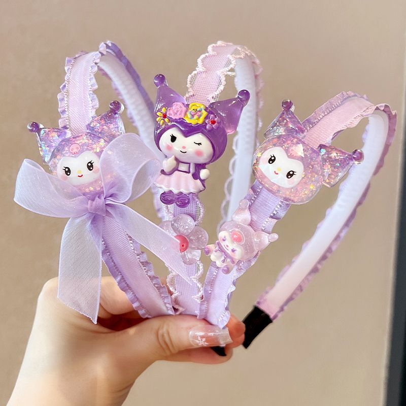 Kulomi's new children's hairband, wide edge headband, girls' hair won't be constricted, cute cartoon headband hair accessory detail image 15