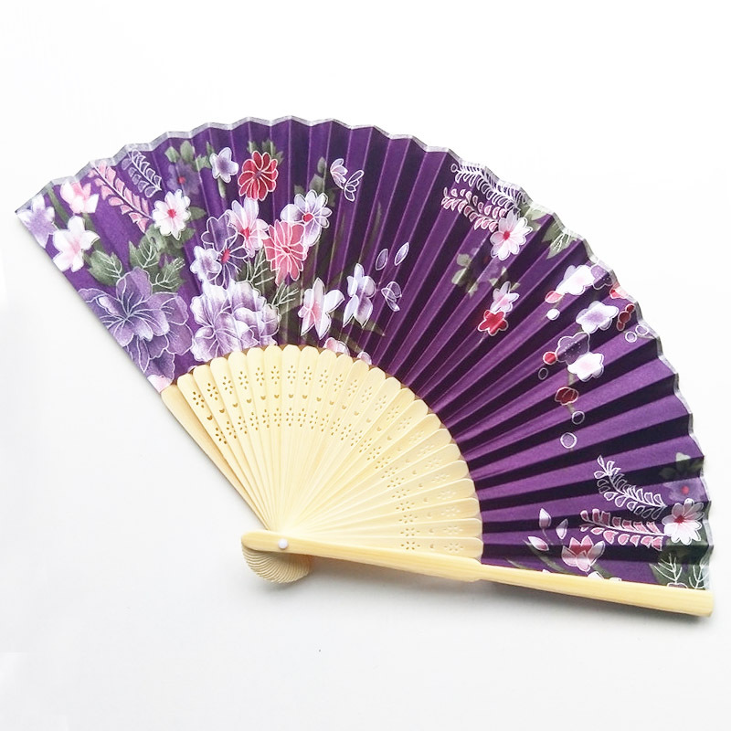 Customized cultural and creative folding fans, Chinese-style summer gifts, silk and cloth fans, children's fans detail image 8