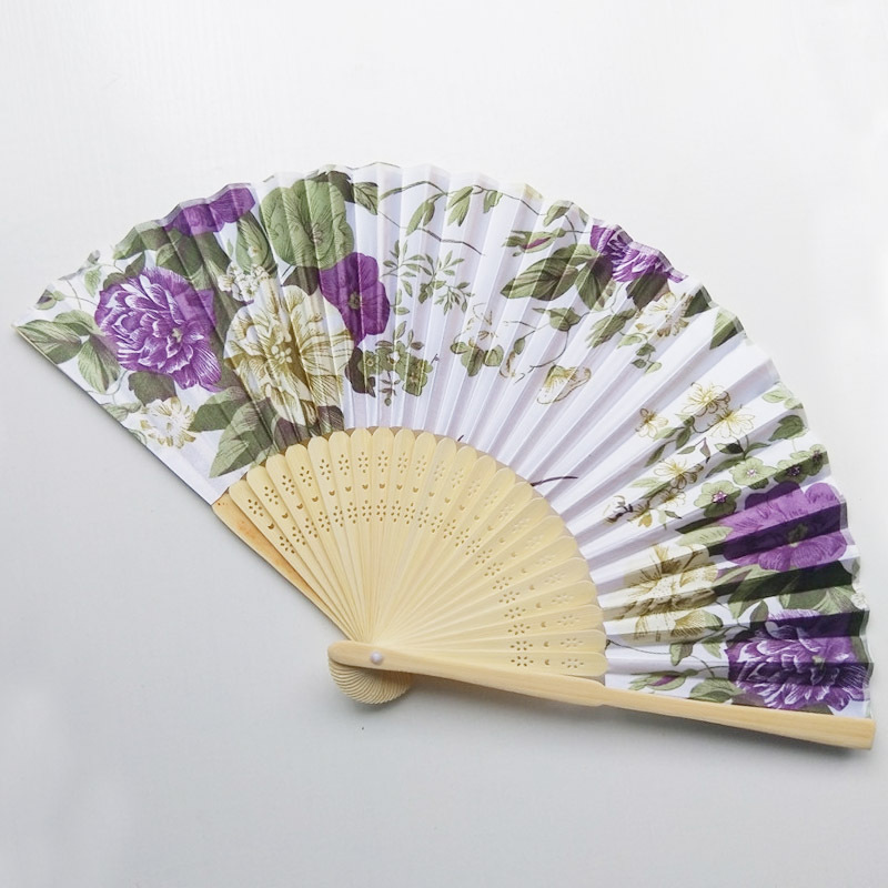 Customized cultural and creative folding fans, Chinese-style summer gifts, silk and cloth fans, children's fans detail image 11