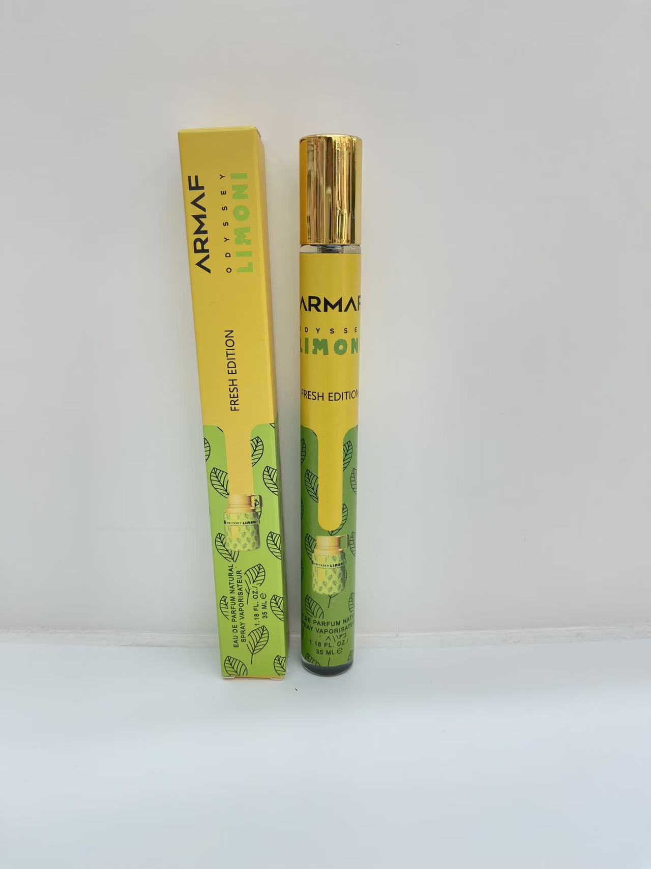 Mini fragancia fácil de llevar, 35ml cítrico croft fragancia, con notas de limón en la parte delantera y flor de naranjal en la parte media, mezclado con notas cremosa y notas de cedro, almizcle blanco en la parte trasera