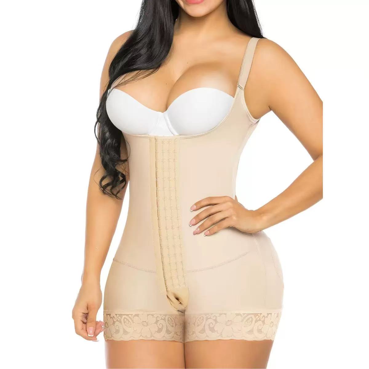 Adjustable shoulder strap mesh corset, waist-cinching and belt-tightening body shaping garment, large-sized hip-lifting shaping one-piece shaping and body shaping garment, one-piece underwear shaping garment Item Picture