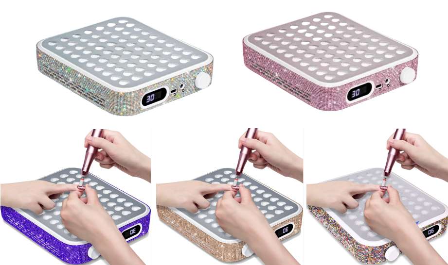 High-power, fast-cleaning nail art vacuum cleaner, low-noise battery-powered nail dust collector
