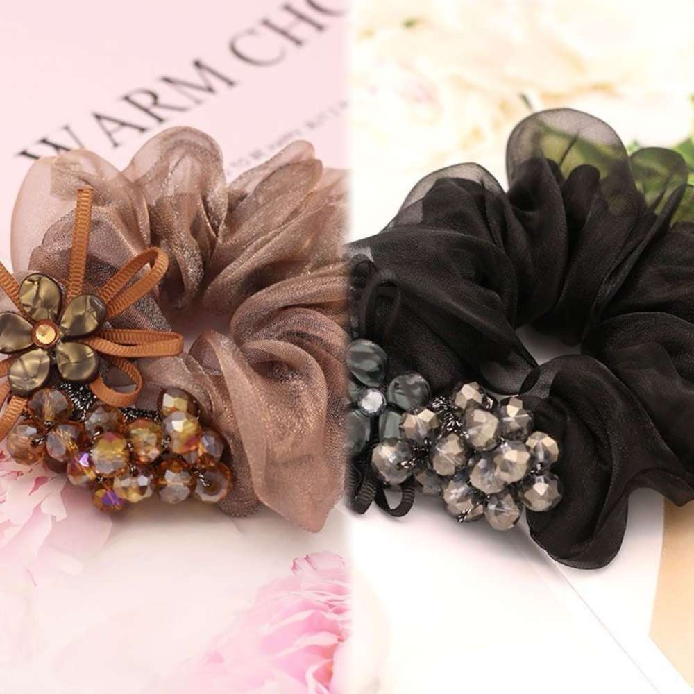 Large intestine hair band, Korean hair tie, women's fashionable hair band, colorful hair band detail image 4