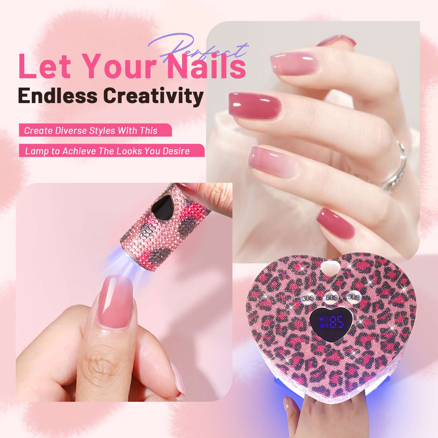 X70 Diamond-applying Electric Light Therapy Lamp, Quick glue baking, nail patch and diamond-applying Special nail lamp, Electric One-line lamp detail image 5