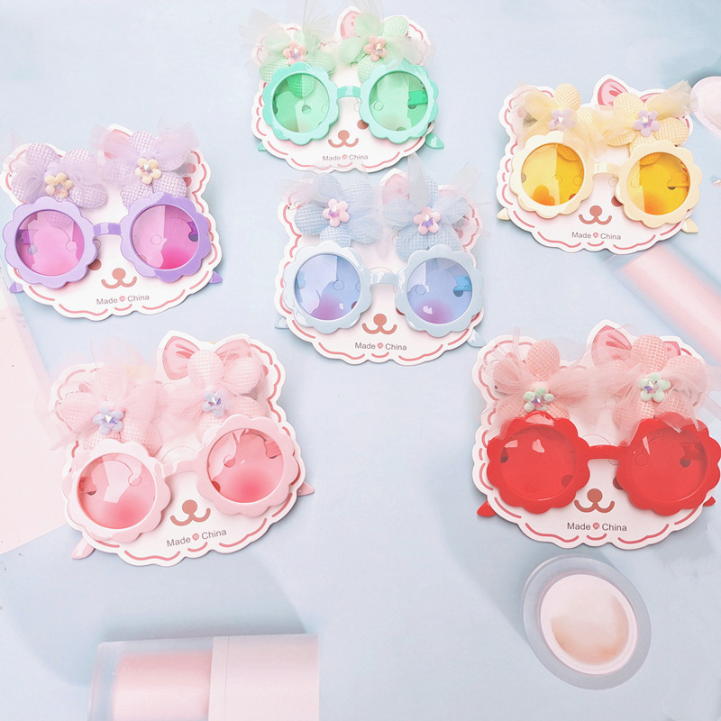 Children's sunglasses set, children's hair clips, headwear, children's hair accessories