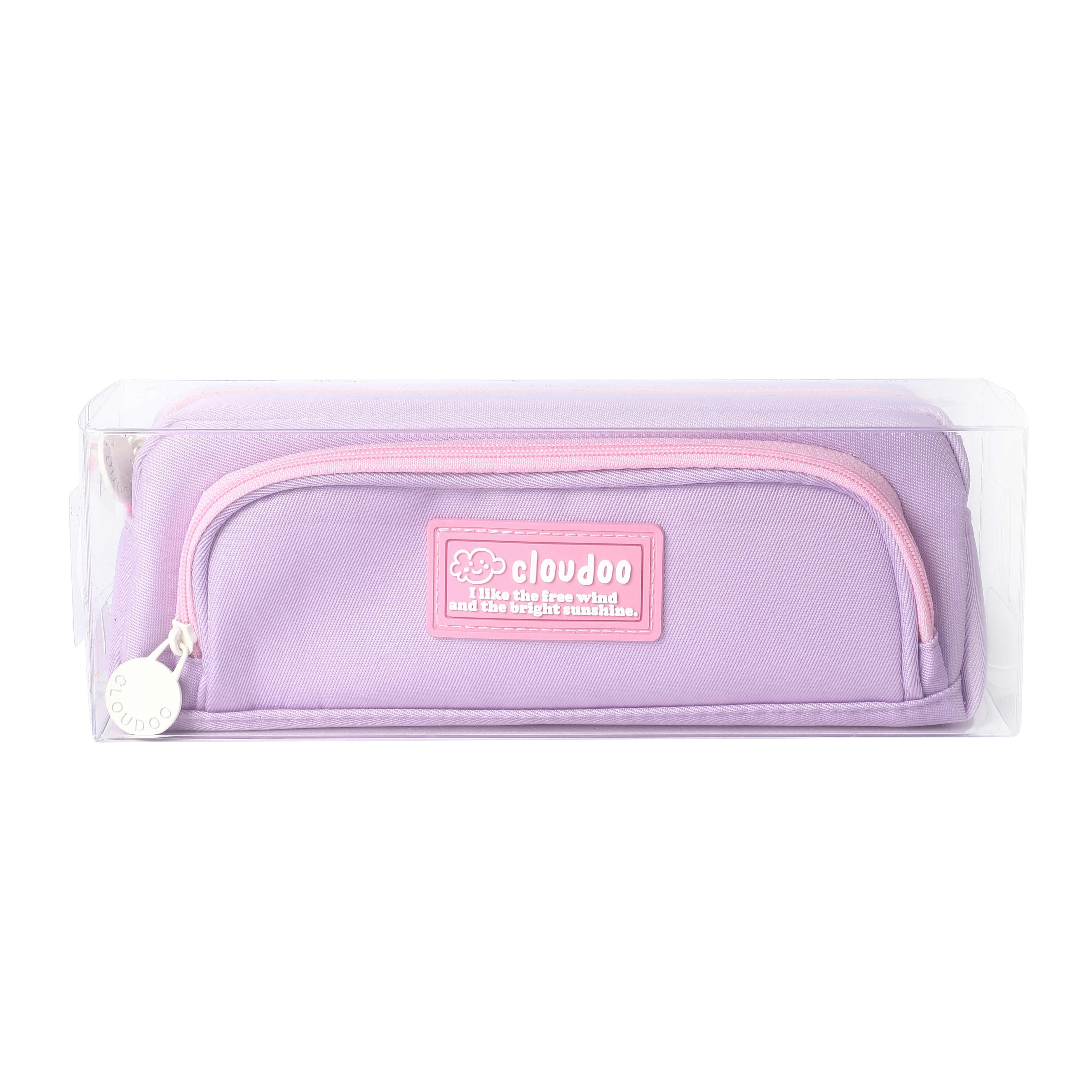 clouduu three-color pen cases for the back-to-school season: pink, purple, beige, large-capacity stationery pen cases, plain pen cases, Japanese-style pen cases Application Scenario