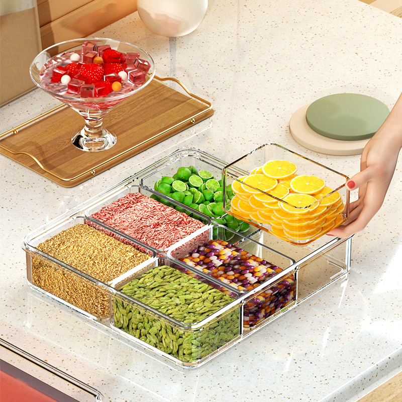 果盘/干果摆放盘/水果篮/堅果分隔容器/餐具产品图