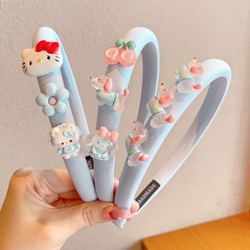 Acrylic children's hair clips, disposable rubber bands, acrylic children's hair clips, children's hair accessories, hair accessories, children's hair bands, cartoon girls, cute Kuromi, anti-slip little girls, girls' hair clips, hair accessories, broken hair headbands detail image 8