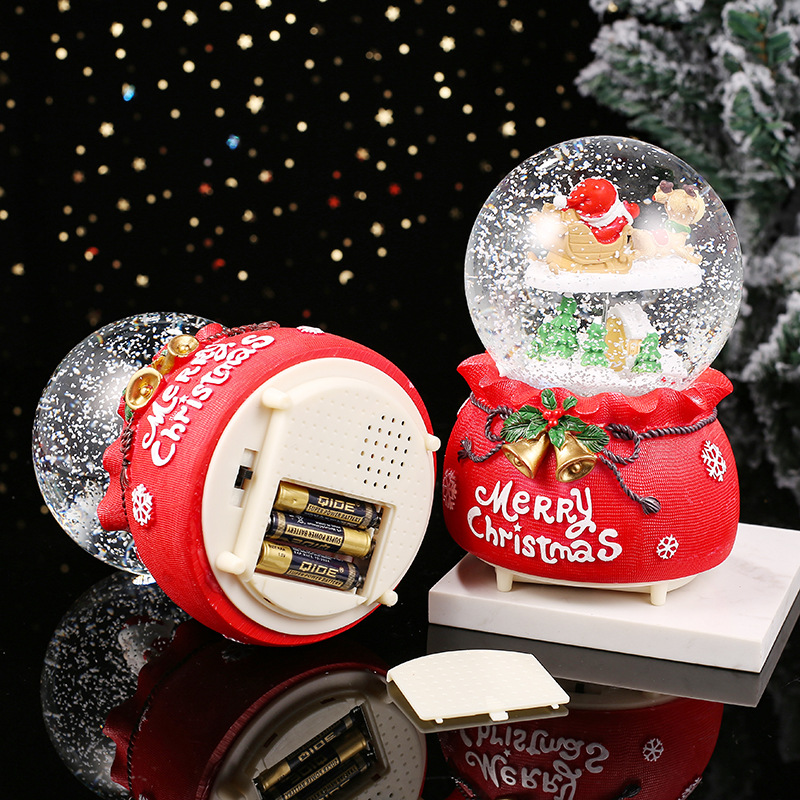 Santa Claus crystal ball, girlish heart, glowing snowflakes, snowflake glass ball, creative gifts for students on Christmas Eve Santa Claus crystal ball, girlish heart, glowing snowflakes, snowflake glass ball, creative gifts for students on Christmas Eve