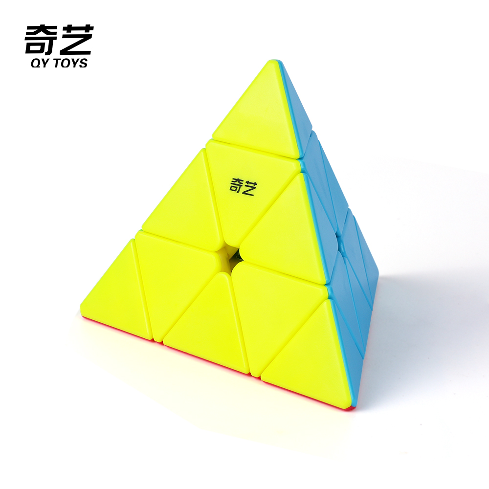 益智玩具奇艺异形魔方三阶实色金字塔魔方魔方儿童玩具魔方