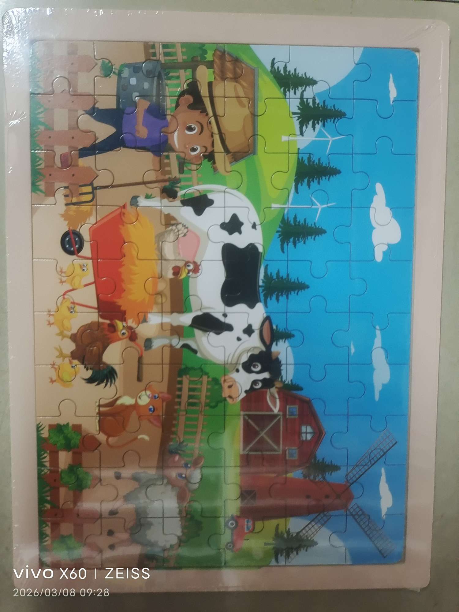 Educational and educational cartoon animal 3D puzzle toy jigsaw puzzle board Application Scenario