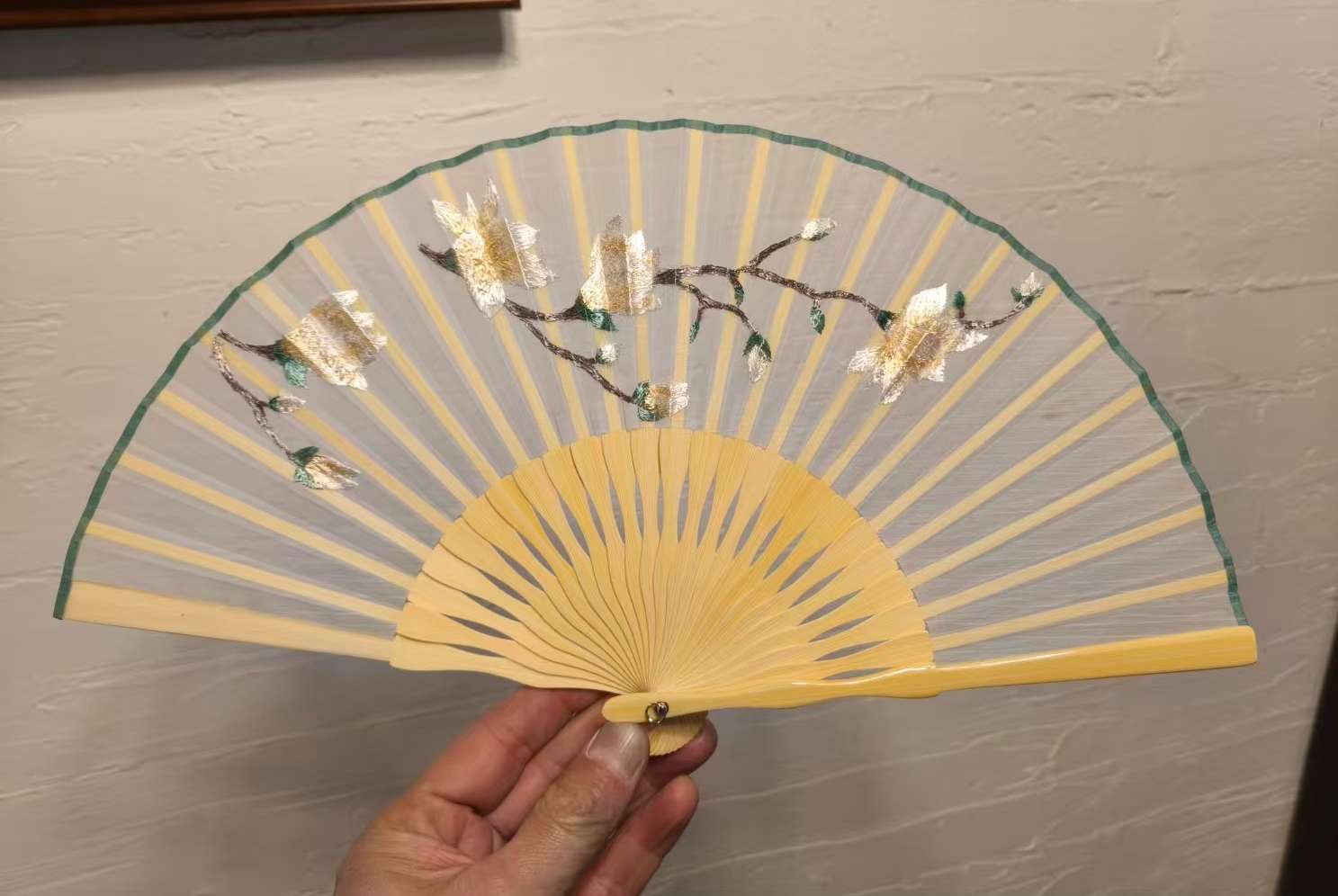 中国风折扇定制工艺扇子文创礼品夏季蒲草编织扇扇子扇子