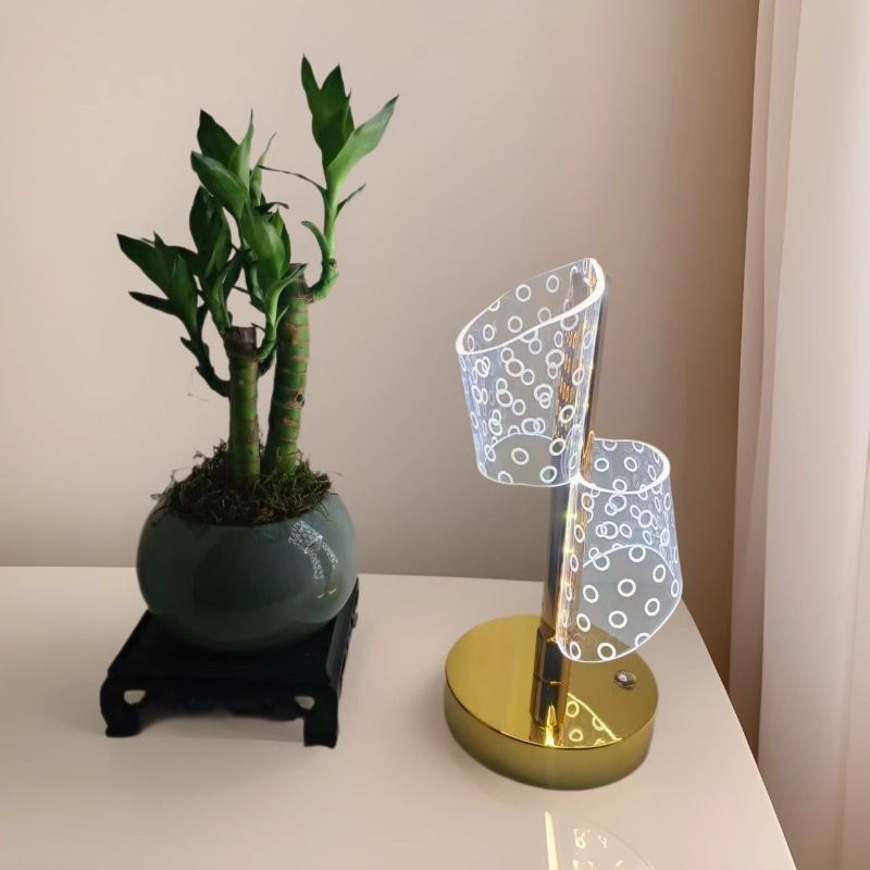 Acrylic desk lamp charging desk lamp, cross-border bestseller, charging night light, foreign trade bestseller detail image 7