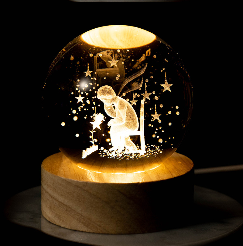 Crystal ball night light, usb model, factory direct sales, overseas bestseller, online bestseller, cross-border e-commerce gift detail image 13