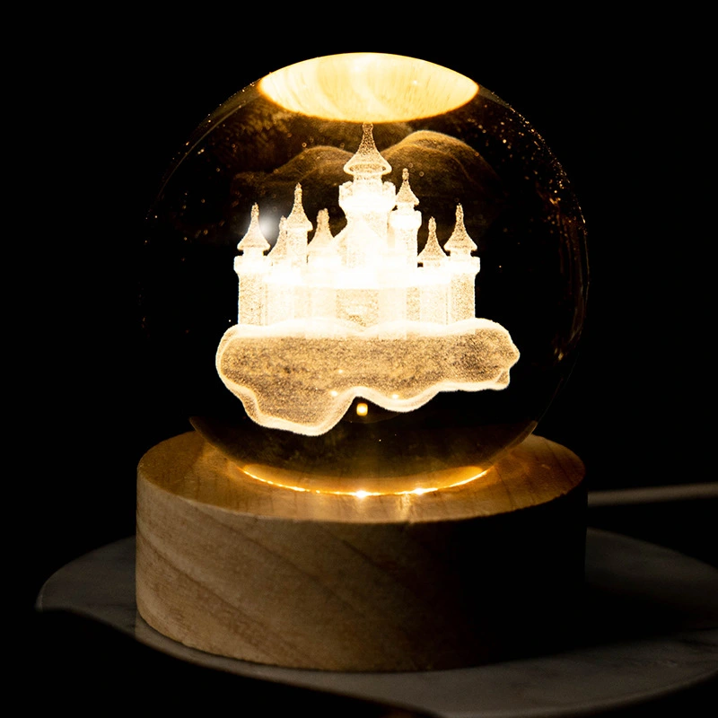 Crystal ball night light, usb model, factory direct sales, overseas bestseller, online bestseller, cross-border e-commerce gift detail image 9