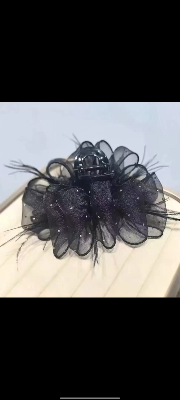 Full Sky Star hair clip, high-end feather claw, 2025 new shark clip headwear, back of the head, elegant clip hair clip, hair accessory Item Picture