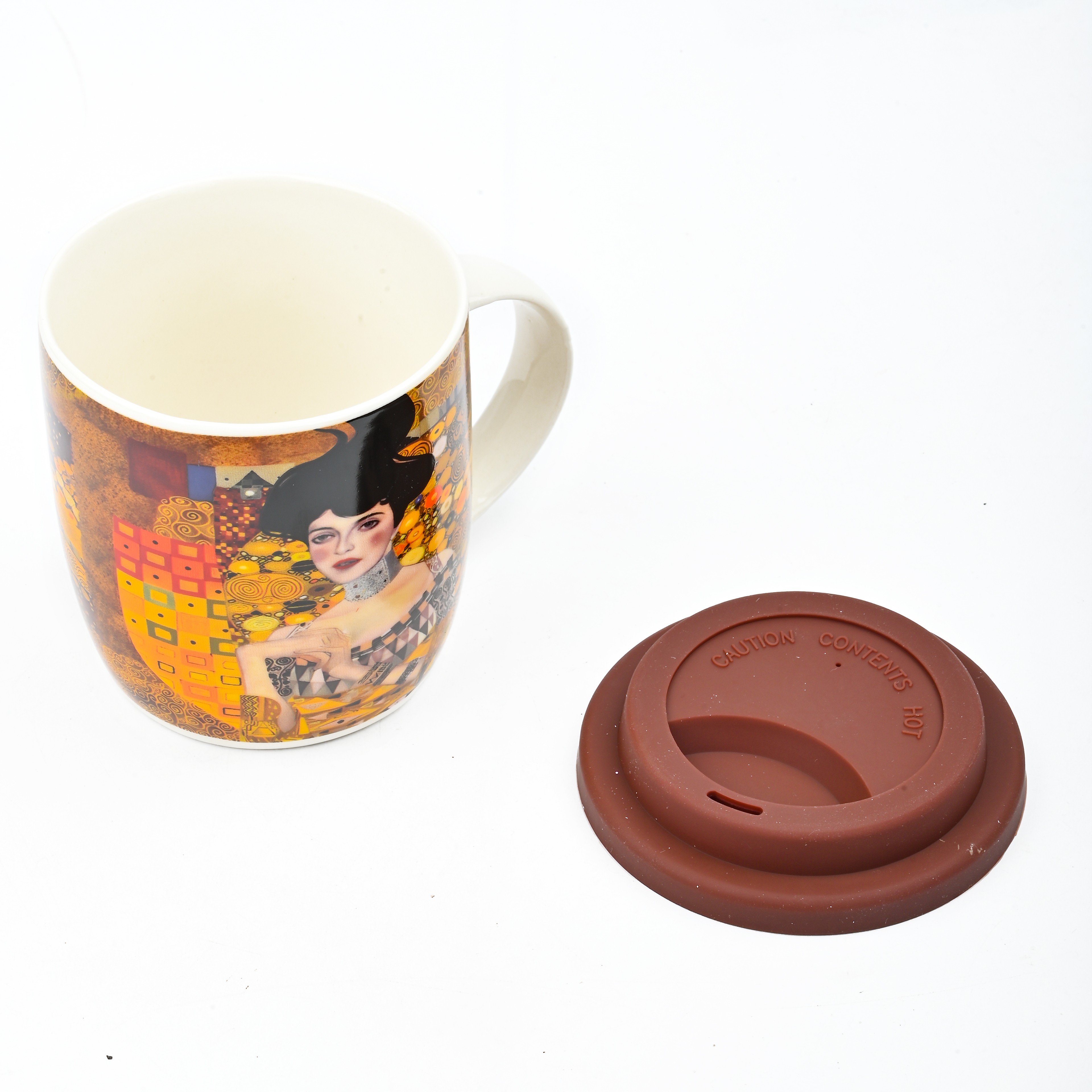 Klimt ceramic cups, mugs with spoons and handles, oil painting gifts, ceramic cups, mugs, water cups, custom coffee cups Application Scenario