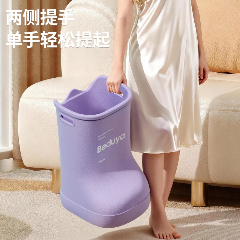 泡脚桶/泡脚/全自动加热恒温泡脚桶/泡澡桶加厚/泡脚袋白底实物图