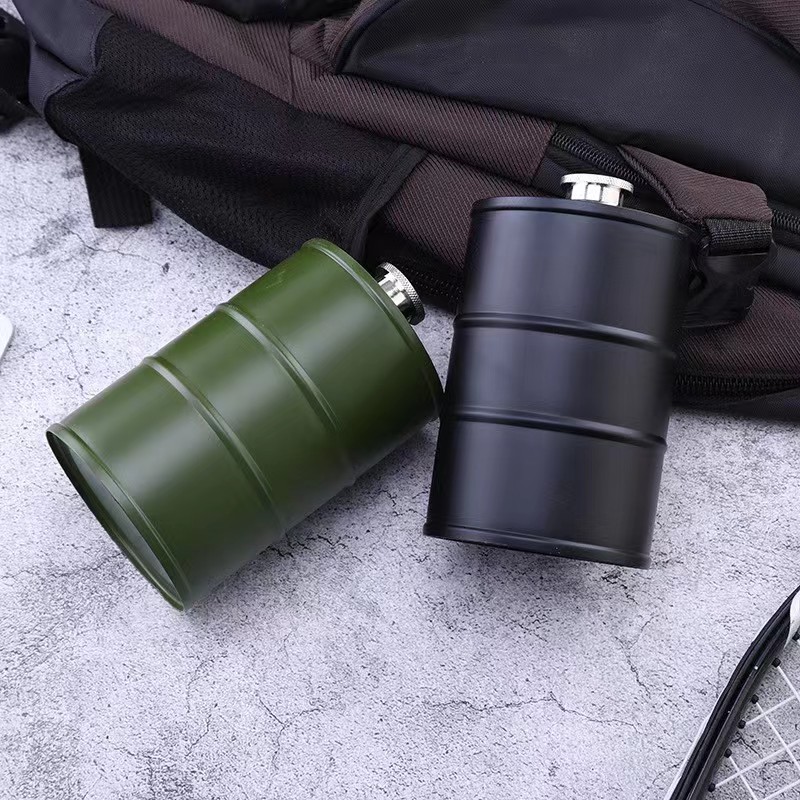 Custom 304 Stainless Steel 350ML Double Wall  Wine Flagon 