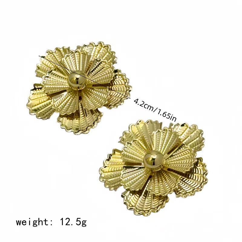 Cross-border jewelry earrings and earrings, women's fashion, retro and simple design, fashionable for commuting detail image 2