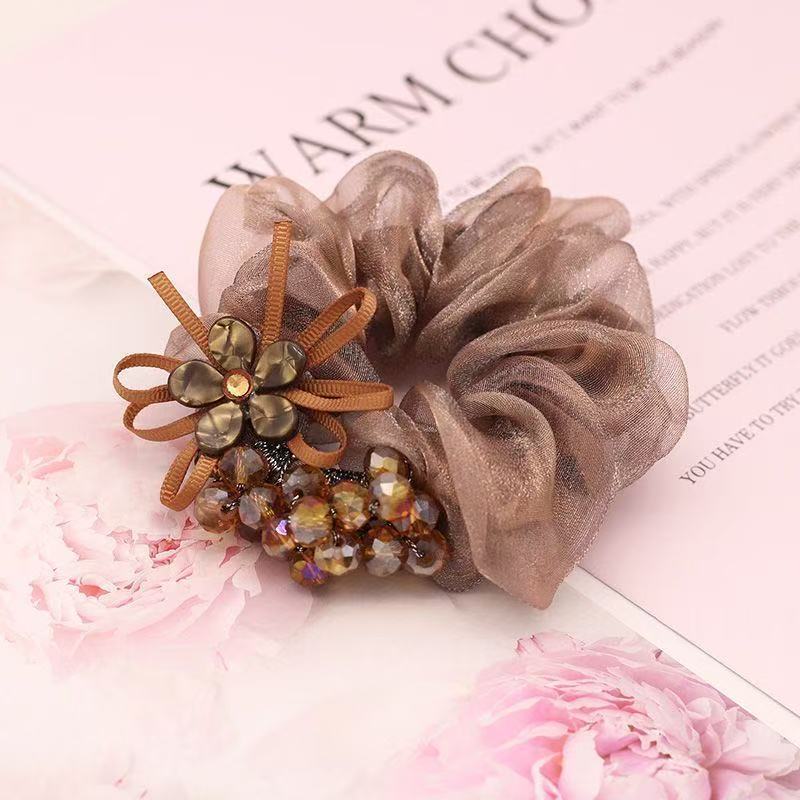 Large intestine hair band, Korean hair tie, women's fashionable hair band, colorful hair band detail image 9