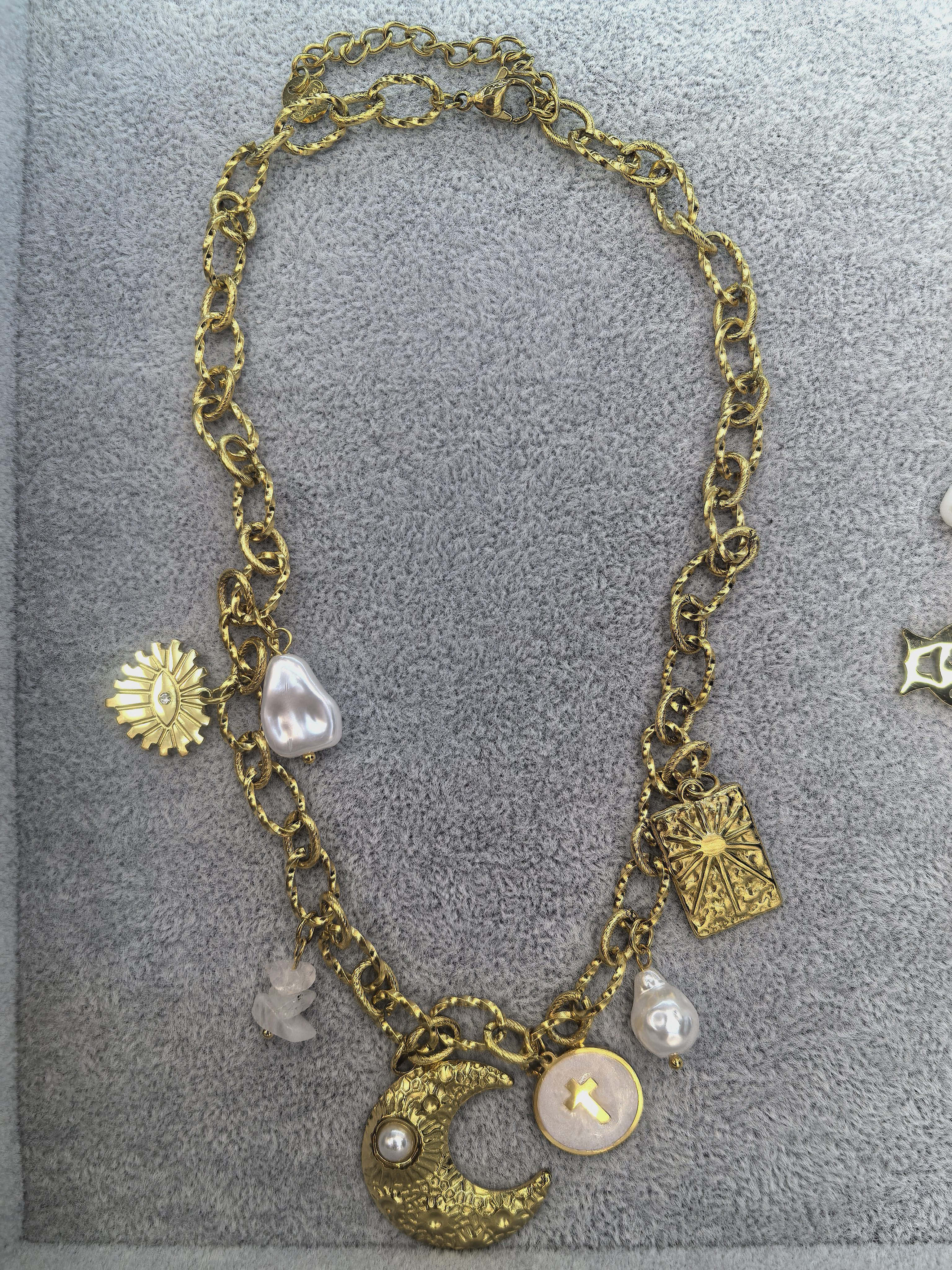 不锈钢饰品，毛衣链，配件新款项链搭扣男生配饰挂饰品女长款简约宋锦