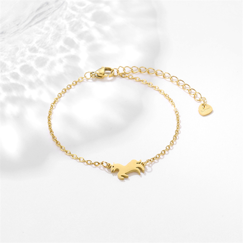 Stainless steel puppy map hexagram electrocardiogram bracelet punk style bracelet Application Scenario