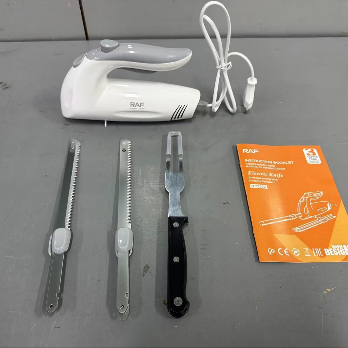RAF跨境欧规电动切片机切面包机家用切菜电动刀具烘焙二合一详情5
