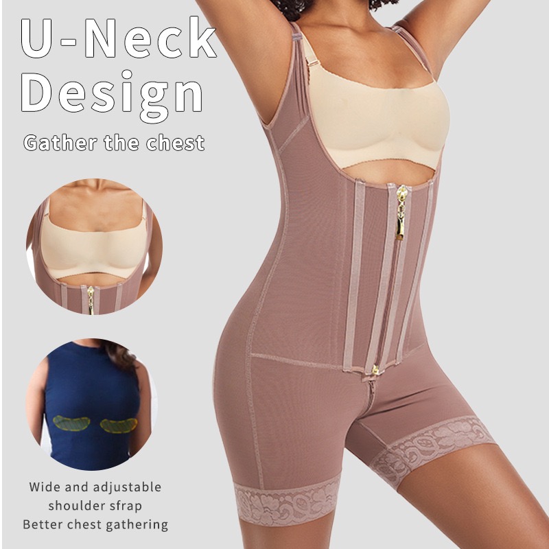 Adjustable shoulder strap mesh corset, waist-cinching and belt-slimming body garment, large-sized hip-lifting shaping jumpsuit, shaping and body garment, one-piece underwear, shaping garment, slimming underwear, one-piece underwear, sexy one-piece garment details Picture