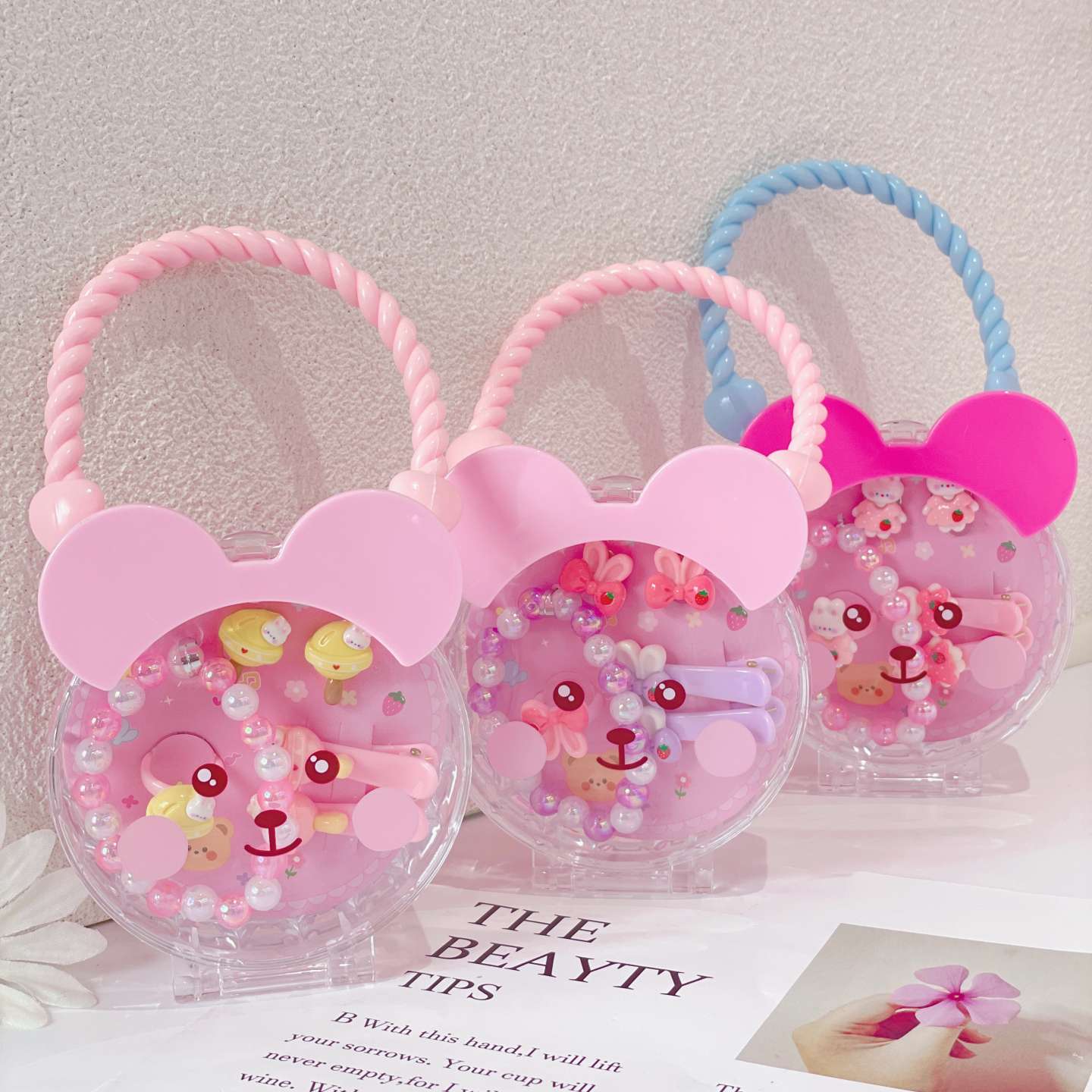 Children's cartoon accessories gift box set summer trendy small gifts Princess cosmetics jewelry set gift box set Children's summer trendy children's small gifts