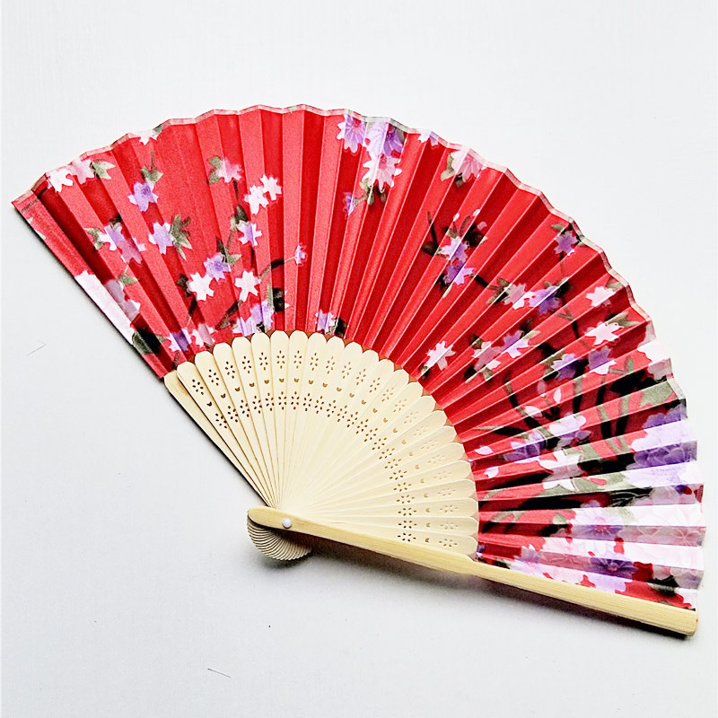 Customized cultural and creative folding fans, Chinese-style summer gifts, silk and cloth fans, children's fans detail image 6