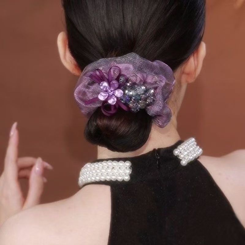 Large intestine hair band, Korean hair tie, women's fashionable hair band, colorful hair band detail image 5