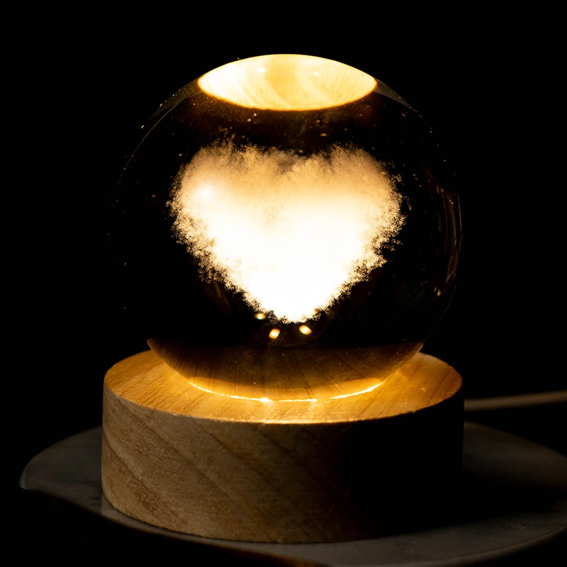 Crystal ball night light, usb model, factory direct sales, overseas bestseller, online bestseller, cross-border e-commerce gift detail image 7