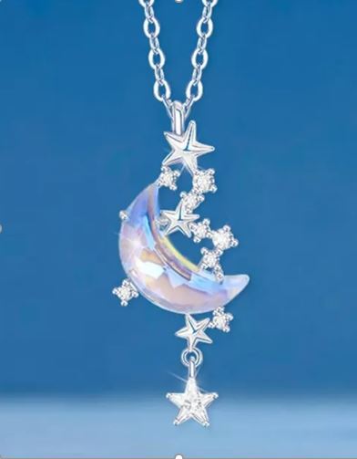 2026年新款水晶月亮吊坠吊坠婚礼、宴会、出席，日常穿戴。高品质。