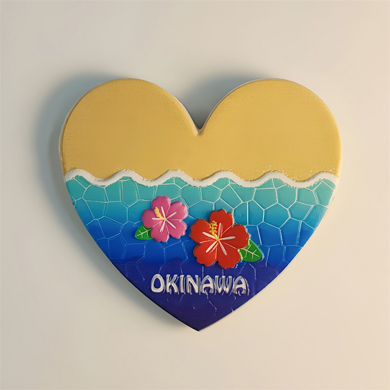 Palau creative tourism commemorative gifts, three-dimensional painted and printed resin magnetic stickers, fridge magnets, collection decorations, souvenirs, exquisite handicrafts details Picture
