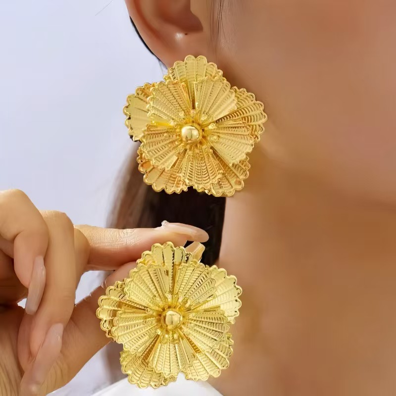 Cross-border jewelry earrings and earrings, women's fashion, retro and simple design, fashionable for commuting detail image 1