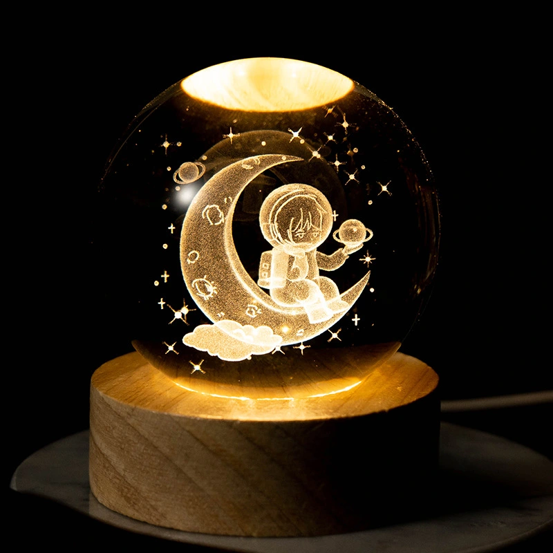 Crystal ball night light, usb model, factory direct sales, overseas bestseller, online bestseller, cross-border e-commerce gift detail image 11