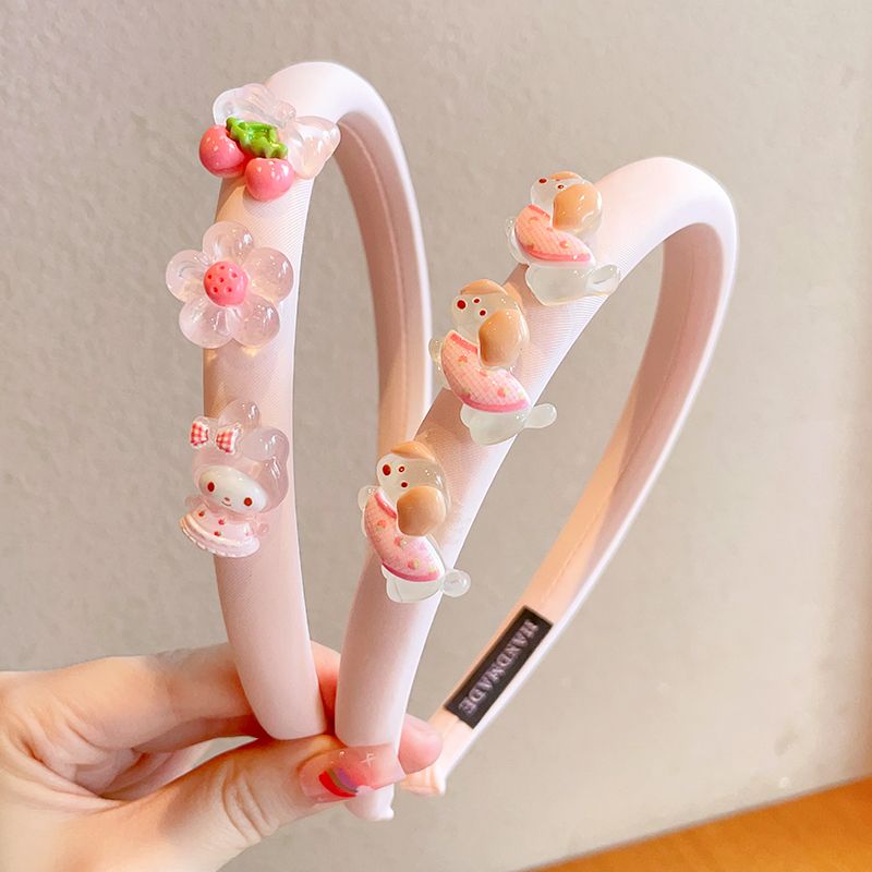 Acrylic children's hair clips, disposable rubber bands, acrylic children's hair clips, children's hair accessories, hair accessories, children's hair bands, cartoon girls, cute Kuromi, anti-slip little girls, girls' hair clips, hair accessories, broken hair headbands detail image 4