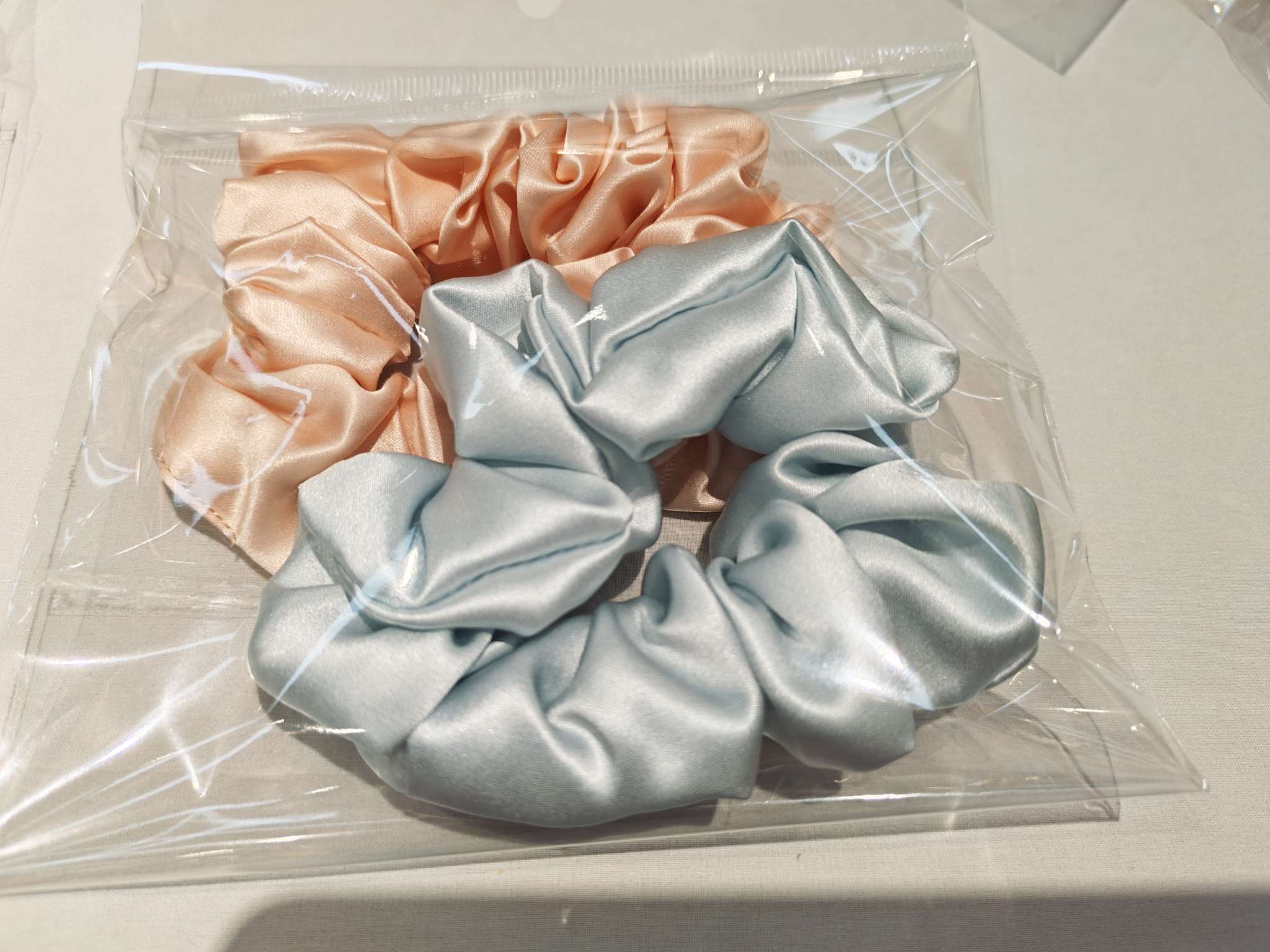 满分真丝桑蚕丝发圈肠圈大肠圈发饰头饰一对组合装