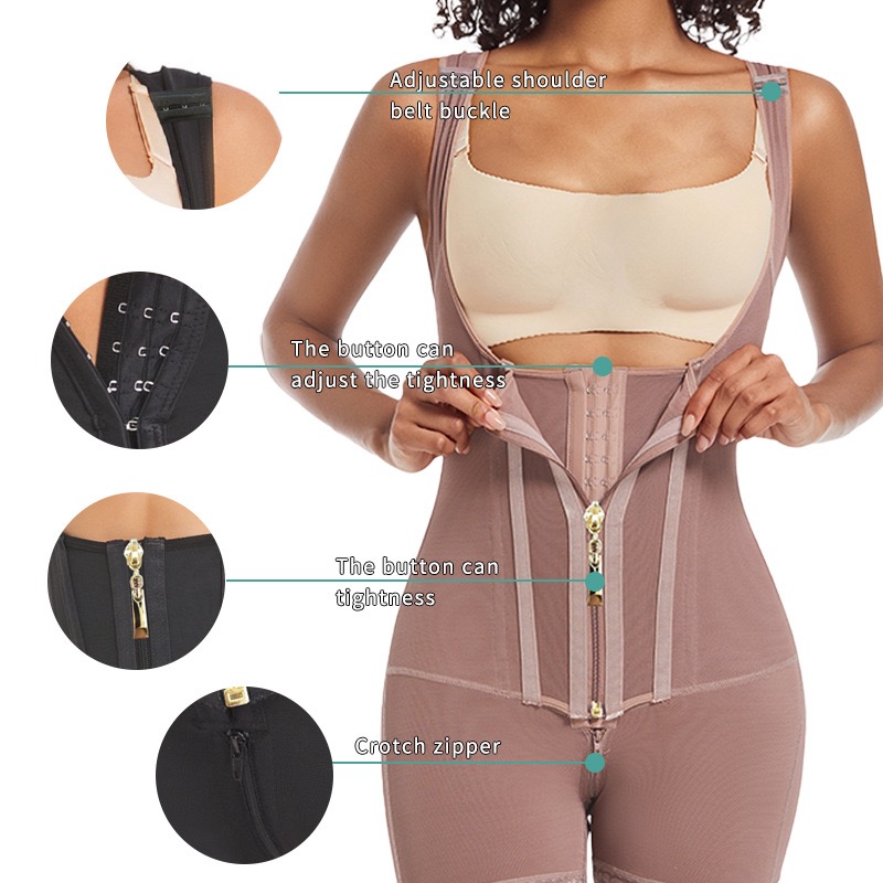 Adjustable shoulder strap mesh corset, waist-cinching and belt-slimming body garment, large-sized hip-lifting shaping jumpsuit, shaping and body garment, one-piece underwear, shaping garment, slimming underwear, one-piece underwear, sexy one-piece garment Application Scenario