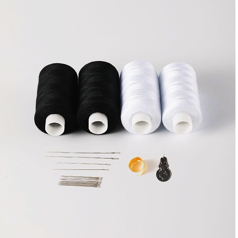 Sewing tools: spool, needle, buttoning needle, threading tool, beaded needle, sewing machine needle, sewing thread, 402 set, crochet hook, oil drip badge