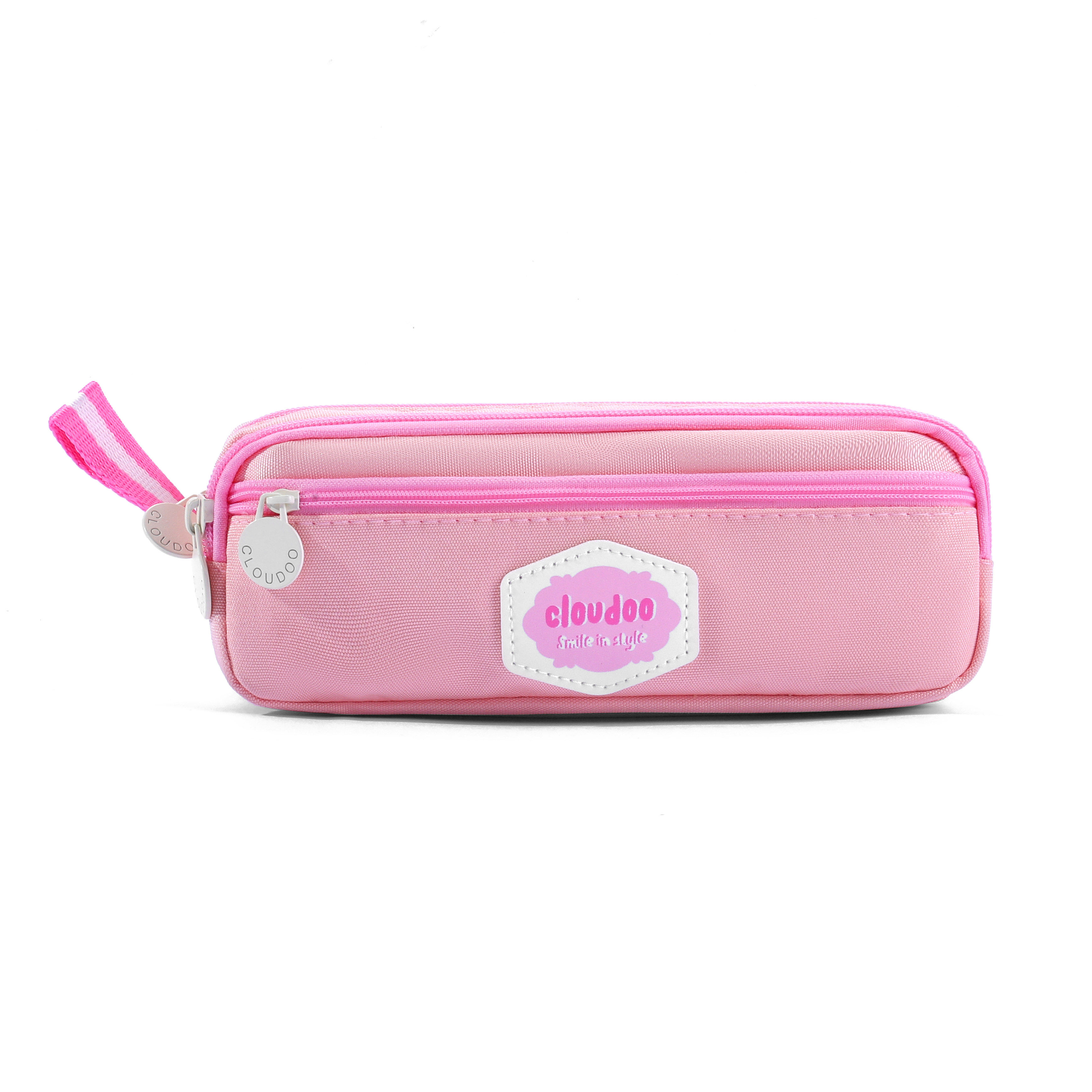 clouduu three-color pen cases for the back-to-school season: pink, purple, beige, large-capacity stationery pen cases, and plain pen cases Specification image