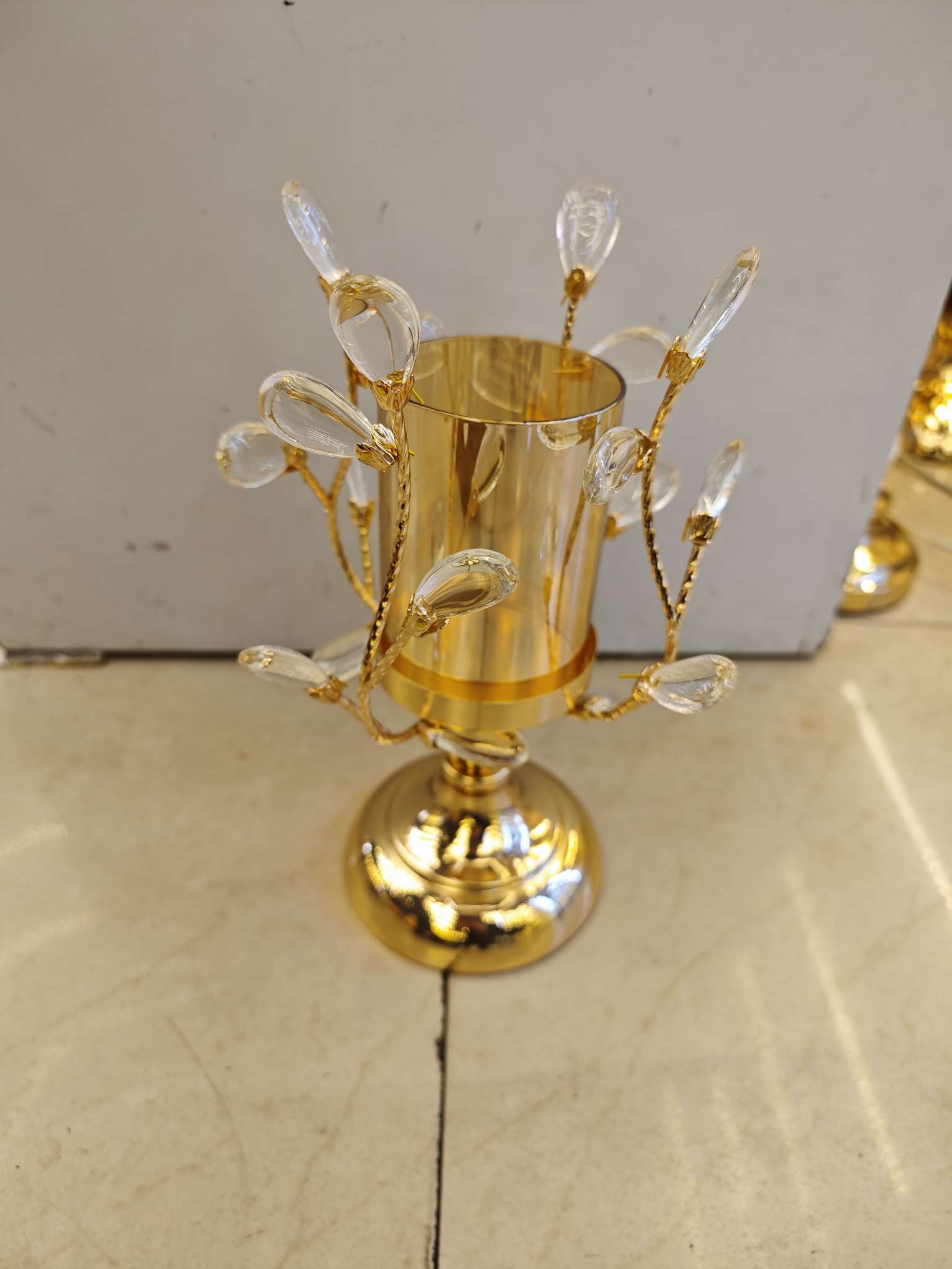Crystal candlestick ornament